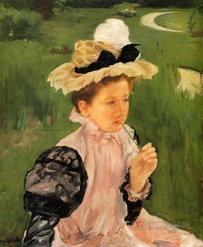 メアリー・カサット Painting - 若い女の子の母親の子供たちの肖像 メアリー・カサット